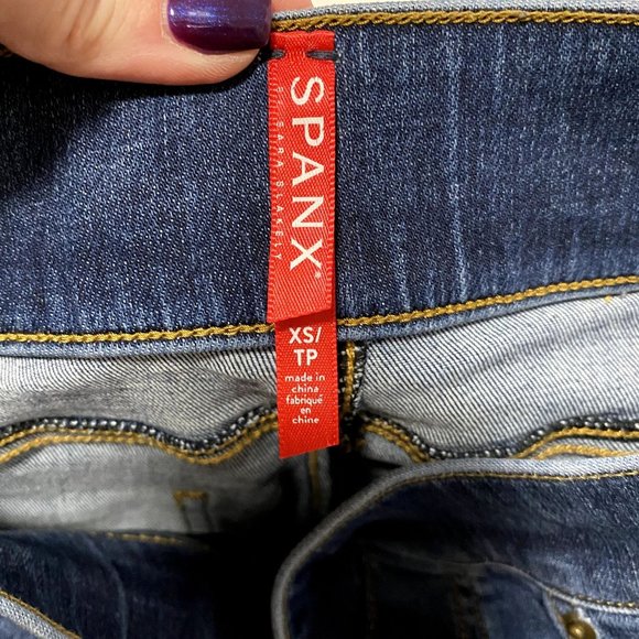 Spanx Distressed Ankle Skinny Jeans Medium Wash Size XS - Picture 4 of 8